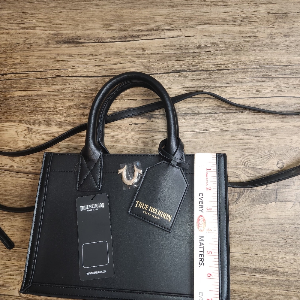 True Religion Black Women's Handbag with adjustable Strap. - Picture 15 of 16